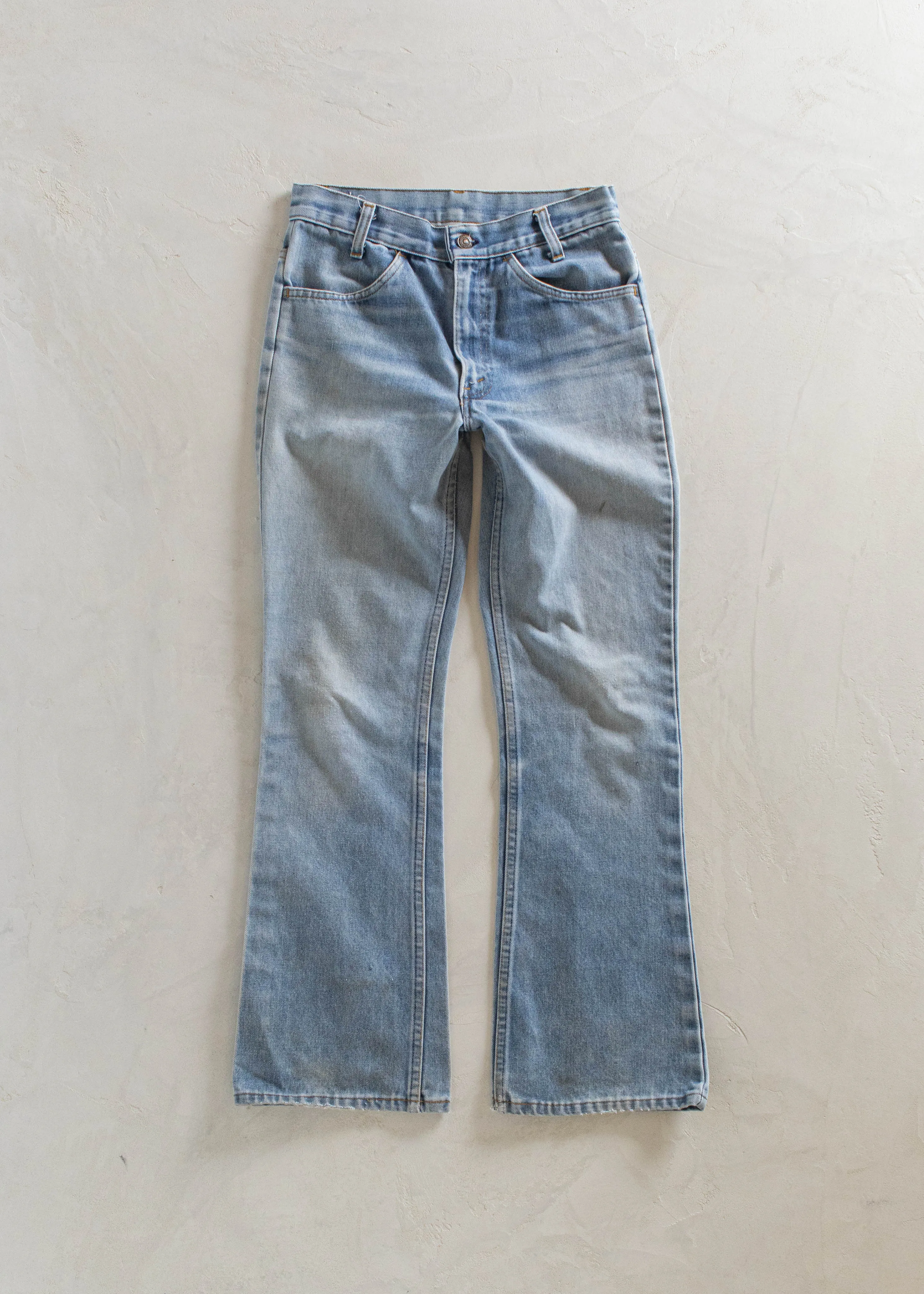 1970s Levi's Orange Tab Lightwash Flares Jeans Size Women's 26 Men's 30