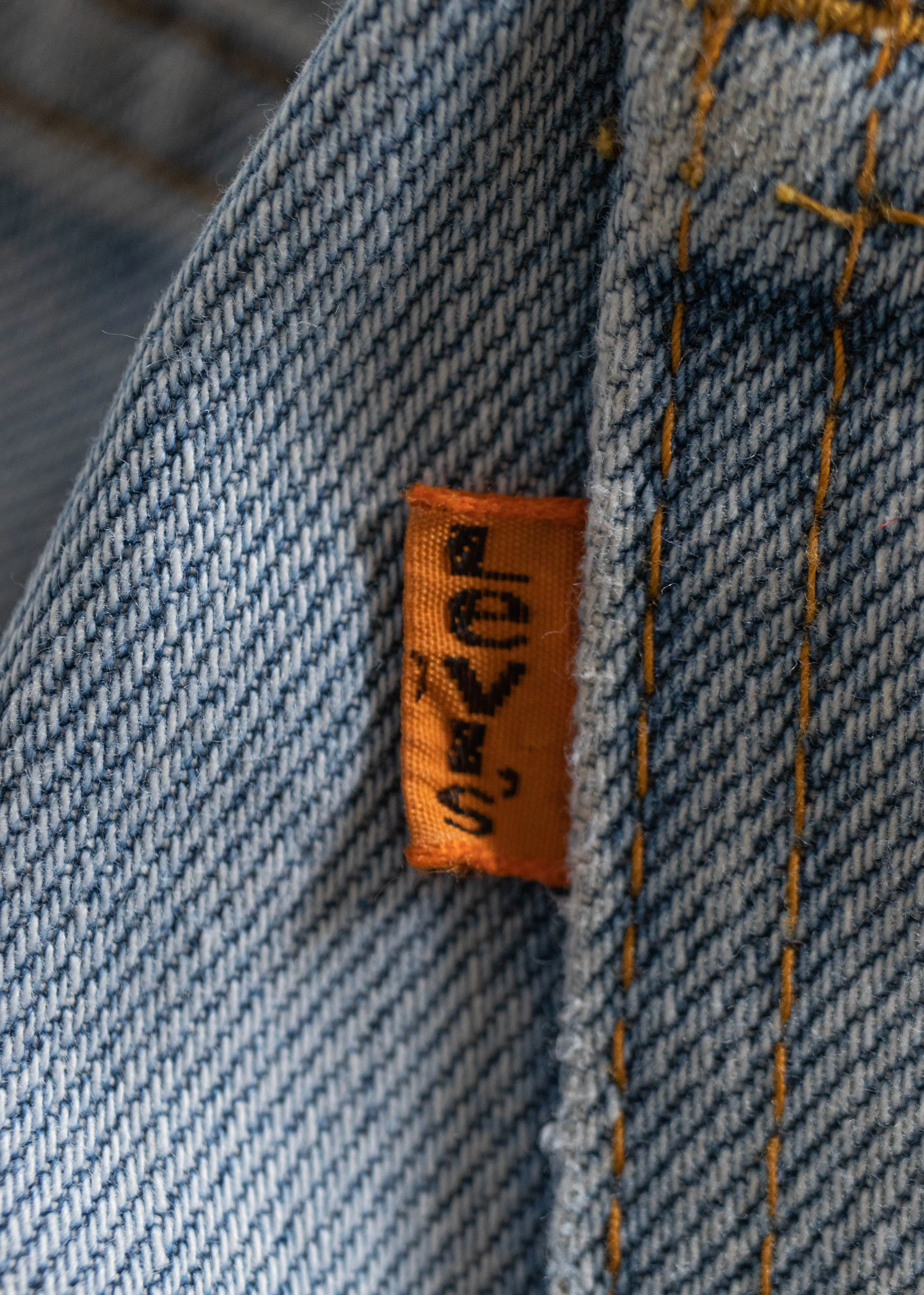 1970s Levi's Orange Tab Lightwash Flares Jeans Size Women's 26 Men's 30