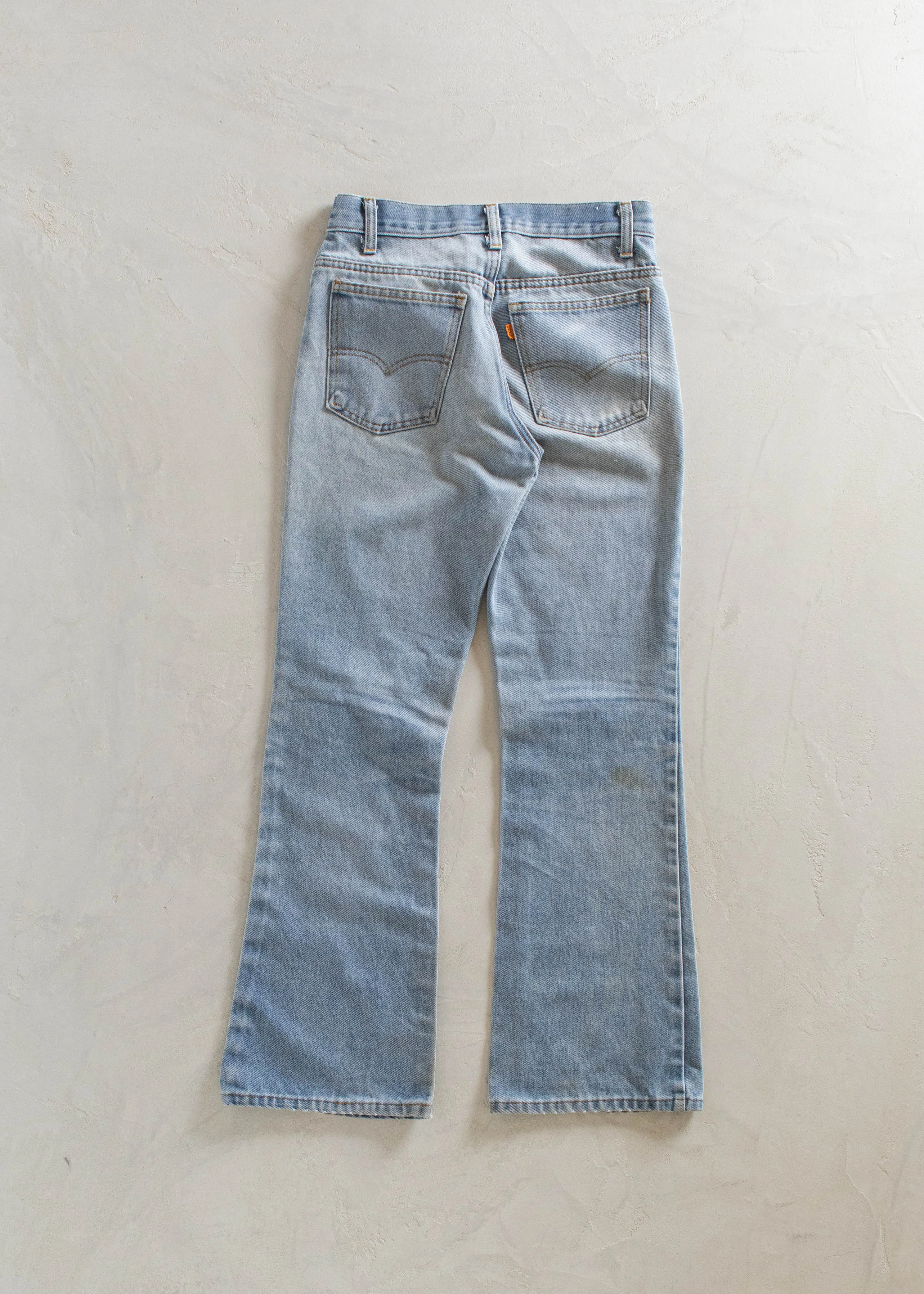 1970s Levi's Orange Tab Lightwash Flares Jeans Size Women's 26 Men's 30