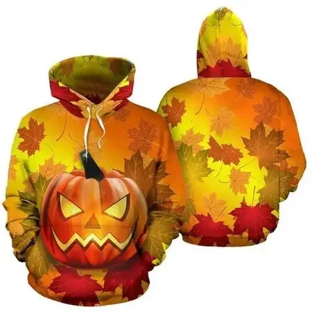 3D Print Mens Halloween Pumpkin Graphic Hoodie Costume Oversized Pull Over Sweatshirt For Men Women Halloween Holidays Tracksuit