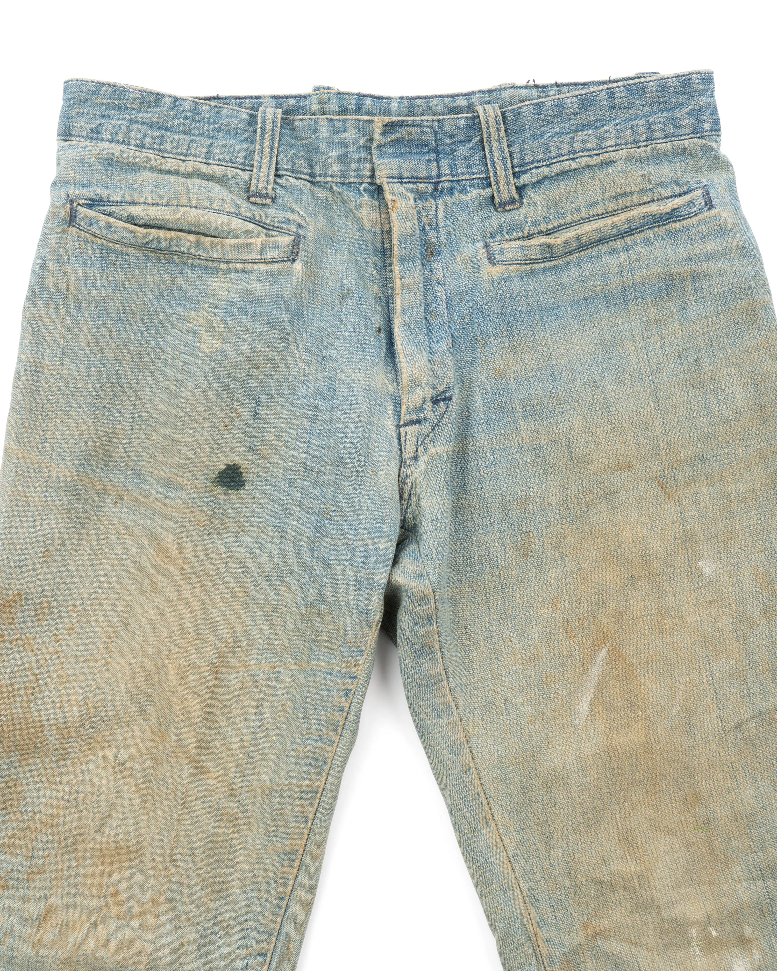 70’s Thrashed Flared Denim - 27” x 26”