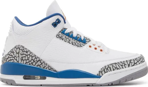 Air Jordan 3 Retro 'Washington Wizards' True Blue Sneakers for Men