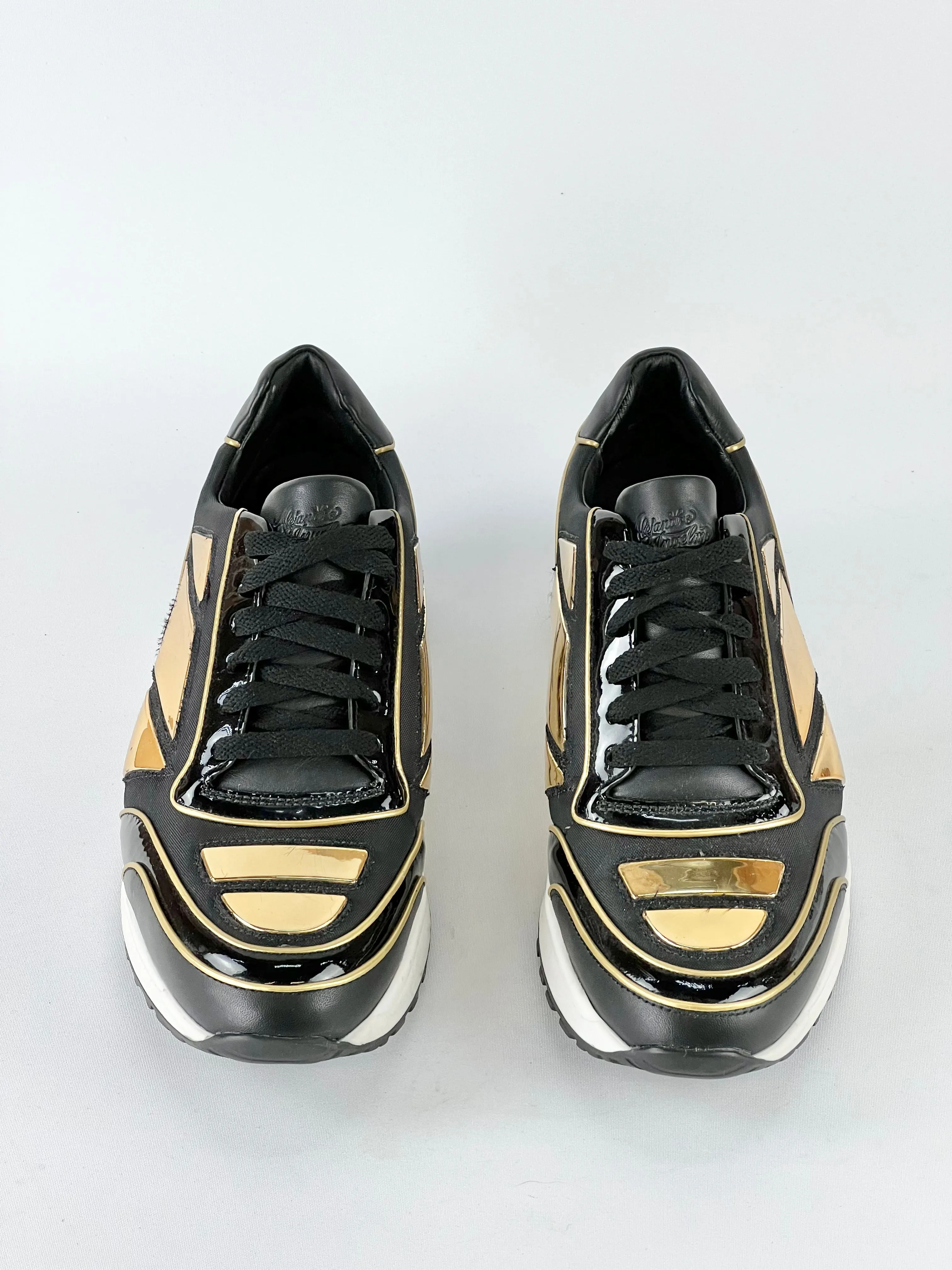 Alejandro Ingelmo Black Canvas   Gold Sneaker - Mens UK9