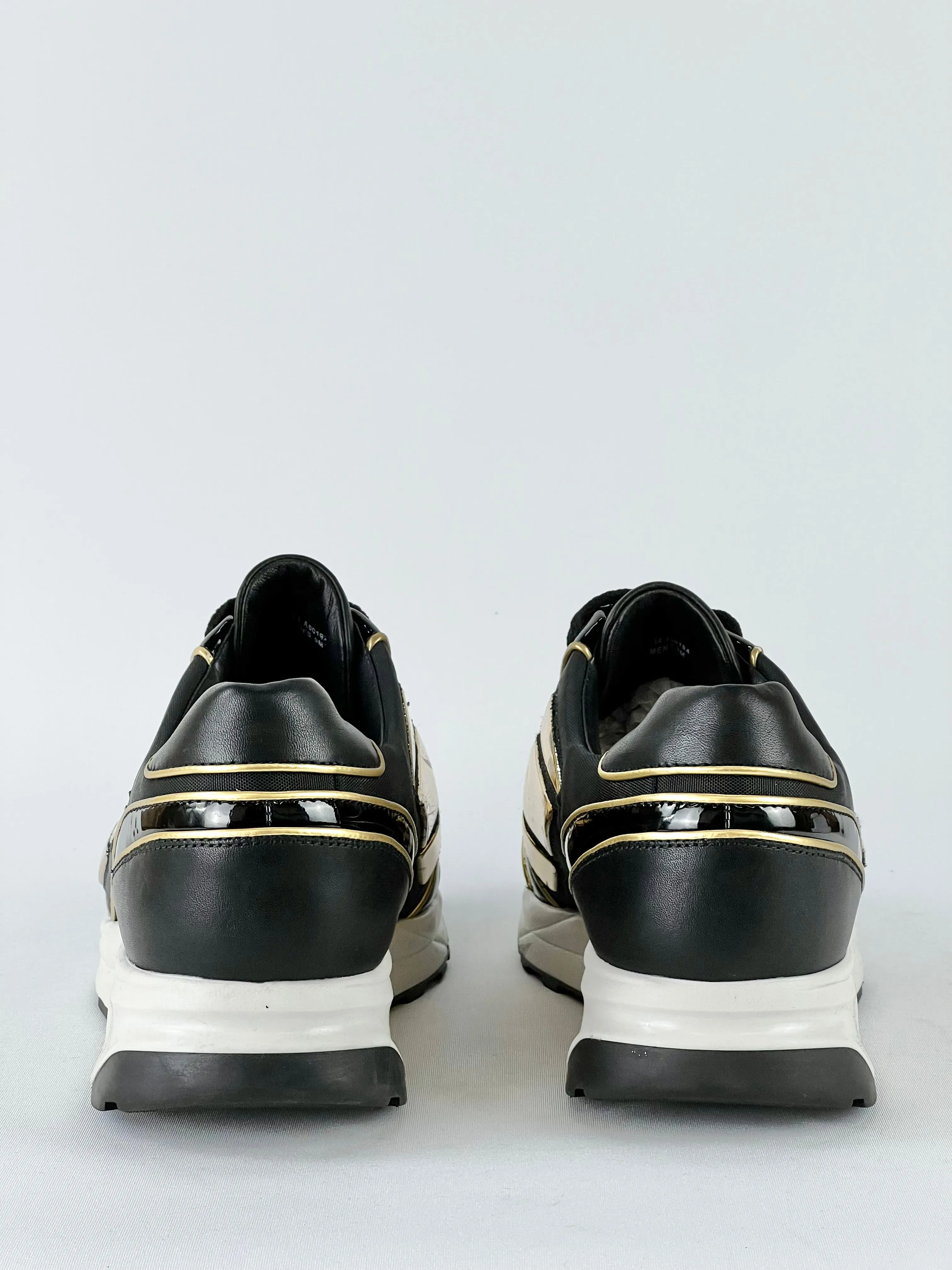 Alejandro Ingelmo Black Canvas   Gold Sneaker - Mens UK9