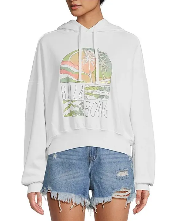 all time crop fleece hoodie