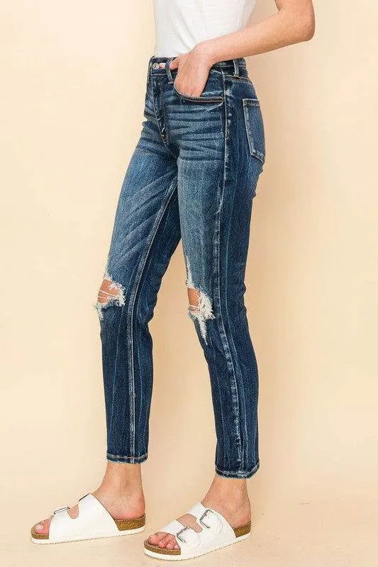 Artemis Vintage High Rise Stretch Ankle Cigarette Jeans