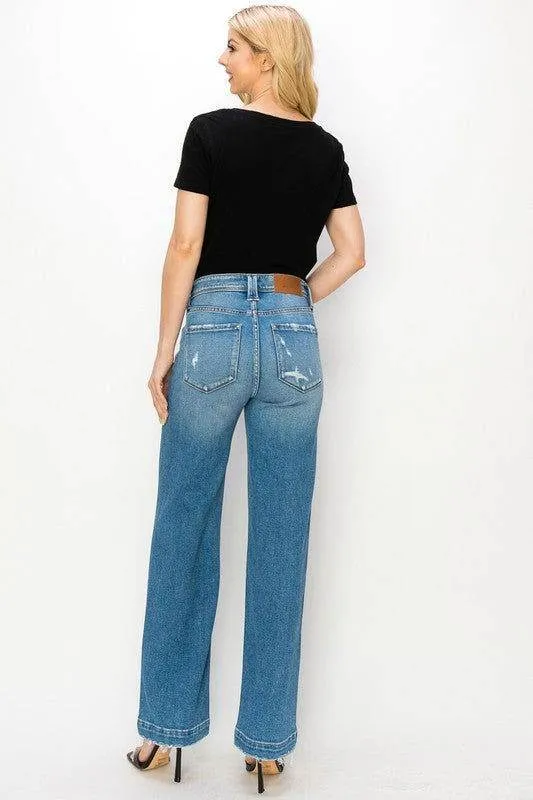 Artemis Vintage Plus Size - High Rise Straight Leg Jeans