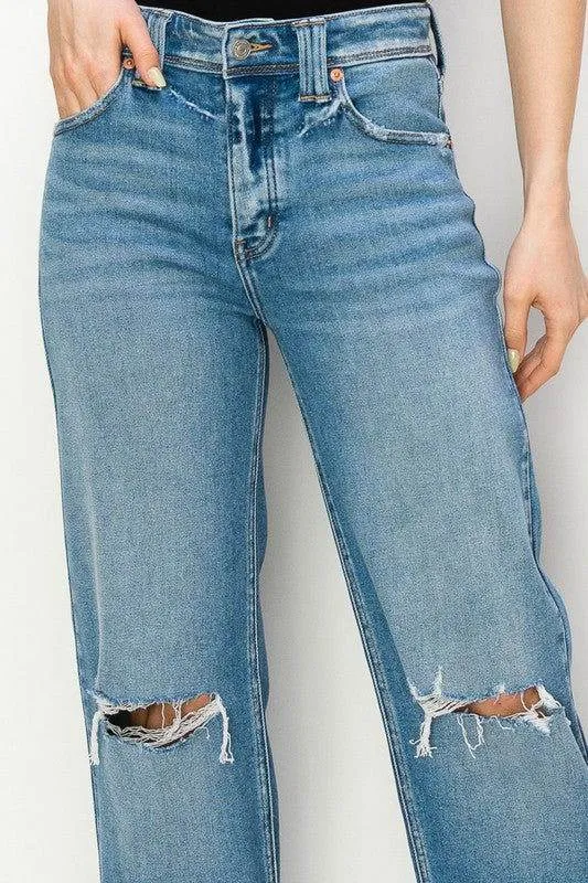 Artemis Vintage Plus Size - High Rise Straight Leg Jeans