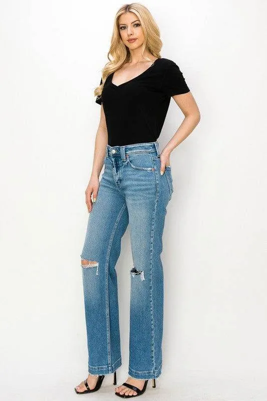 Artemis Vintage Plus Size - High Rise Straight Leg Jeans