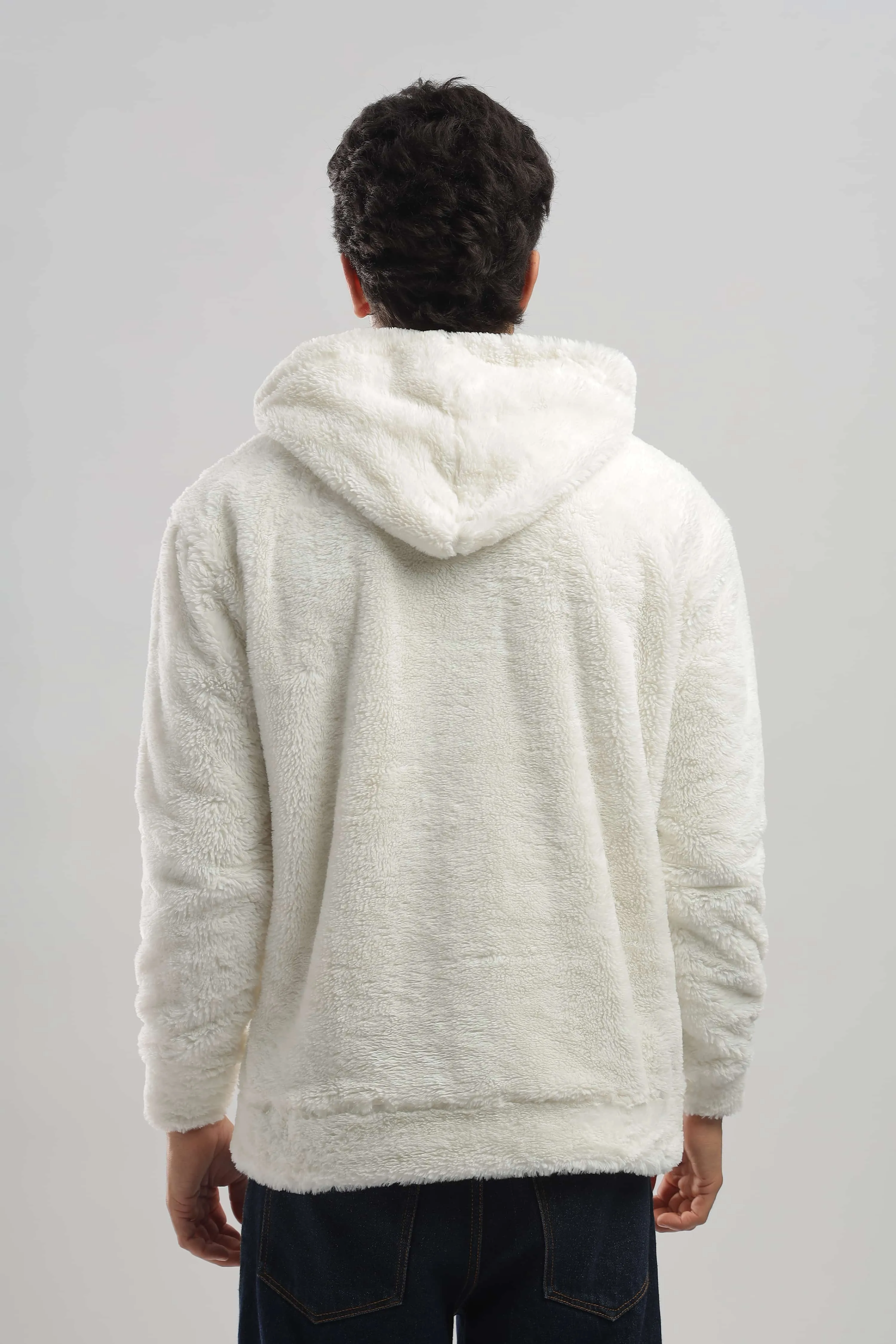 Artic Wolf White Oversized Hoodie