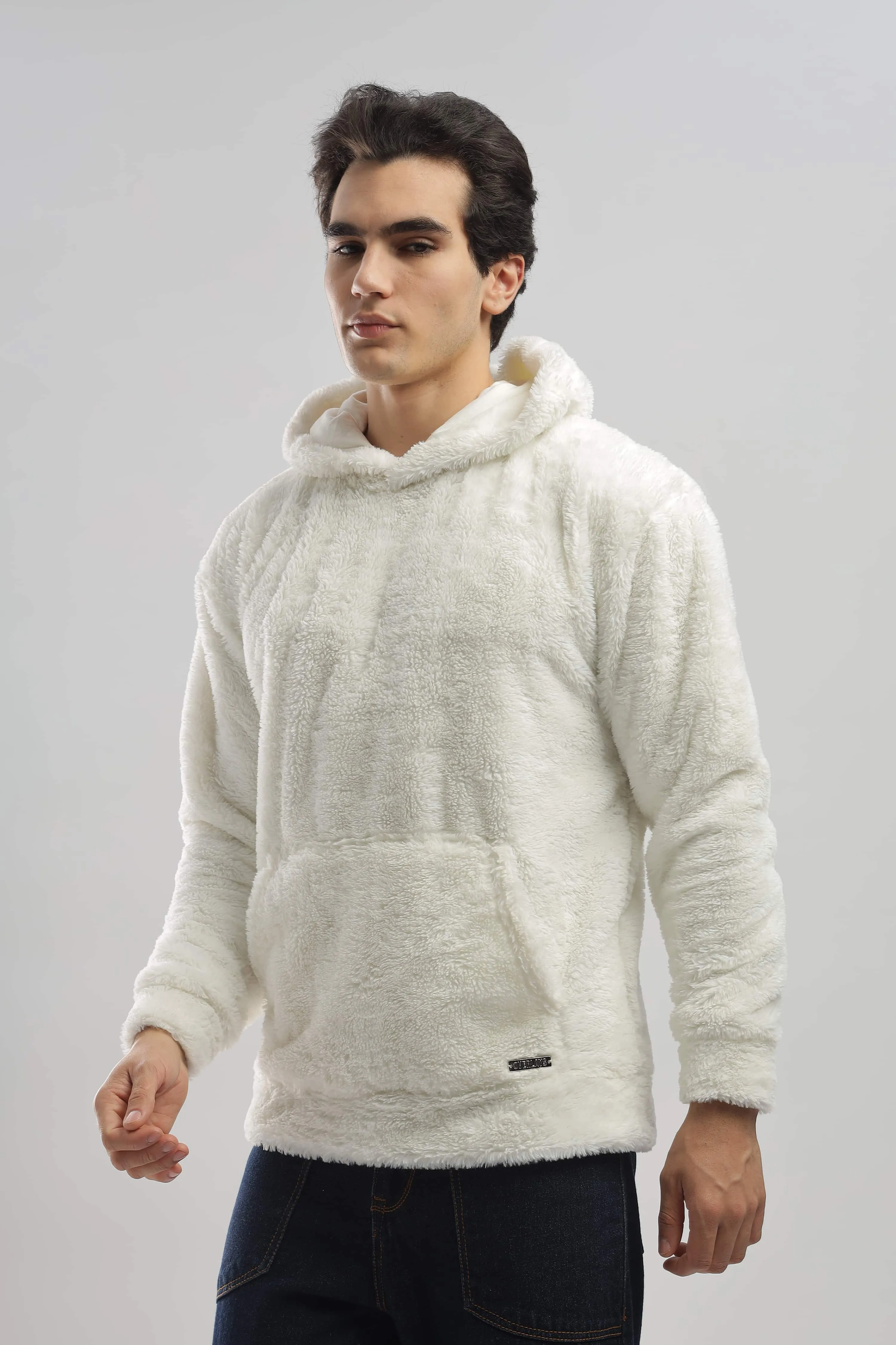 Artic Wolf White Oversized Hoodie