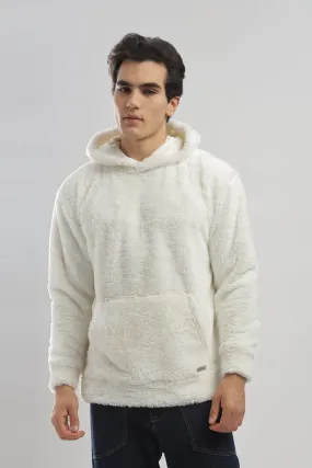 Artic Wolf White Oversized Hoodie