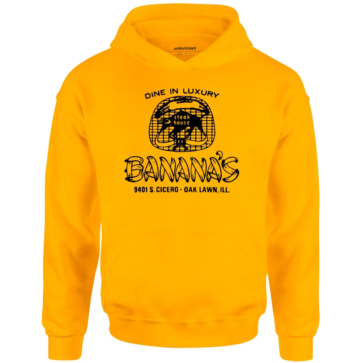 Banana's Steak House v2 - Oak Lawn, IL - Vintage Restaurant - Unisex Hoodie