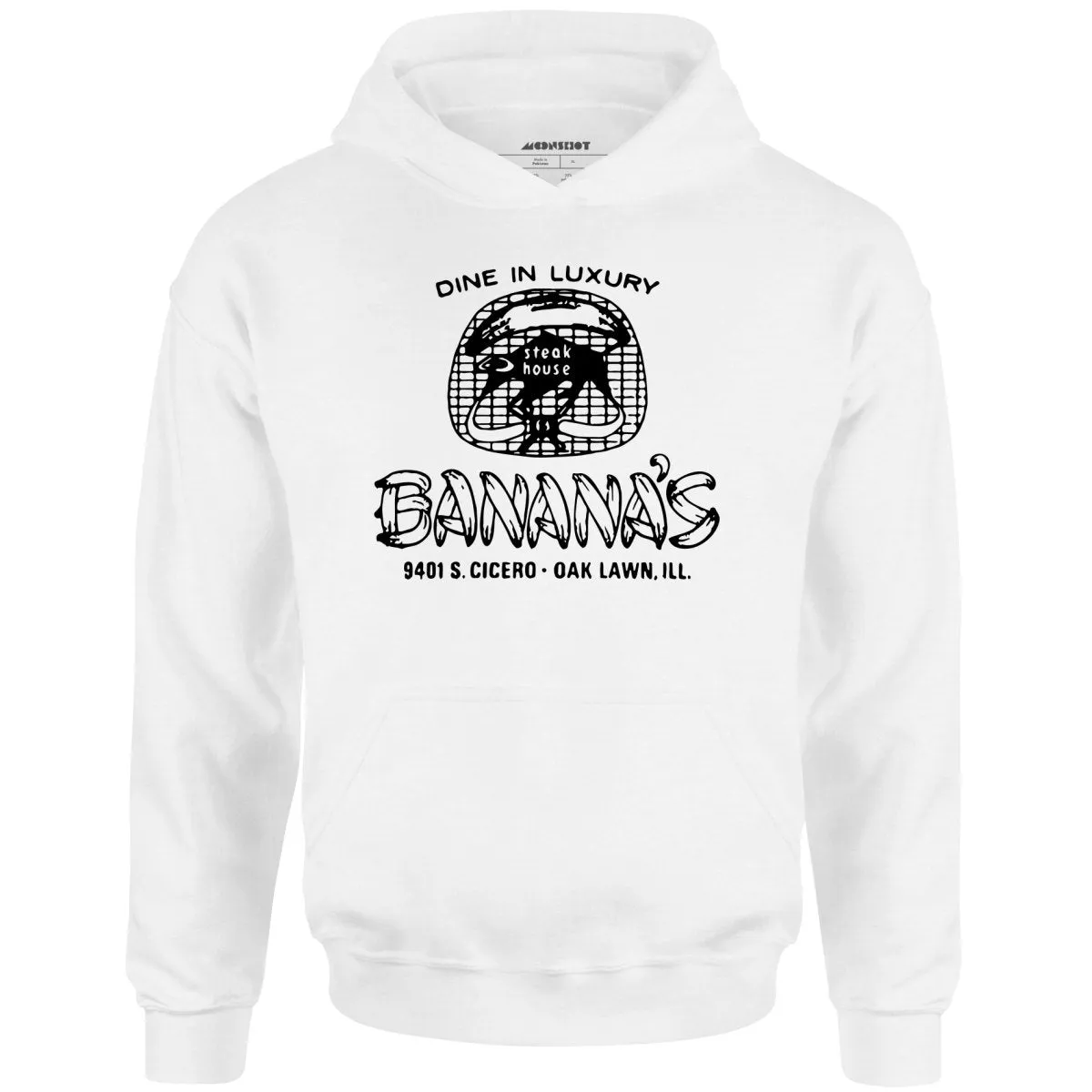 Banana's Steak House v2 - Oak Lawn, IL - Vintage Restaurant - Unisex Hoodie