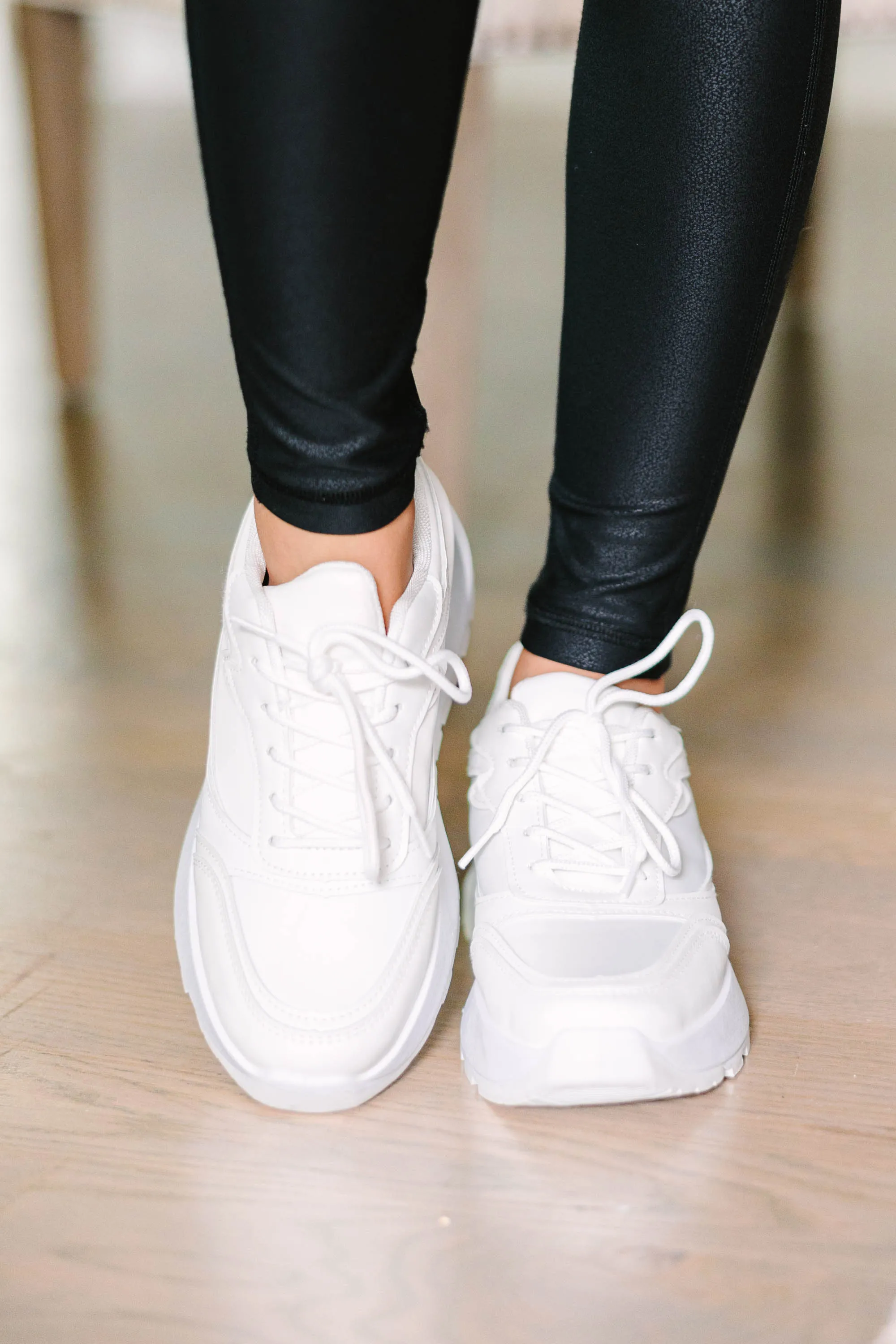 Be Bold White Platform Sneakers