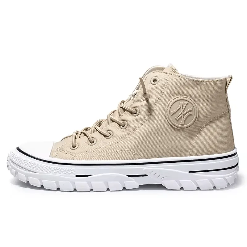 Classic High-Top Canvas Sneakers with NY Logo