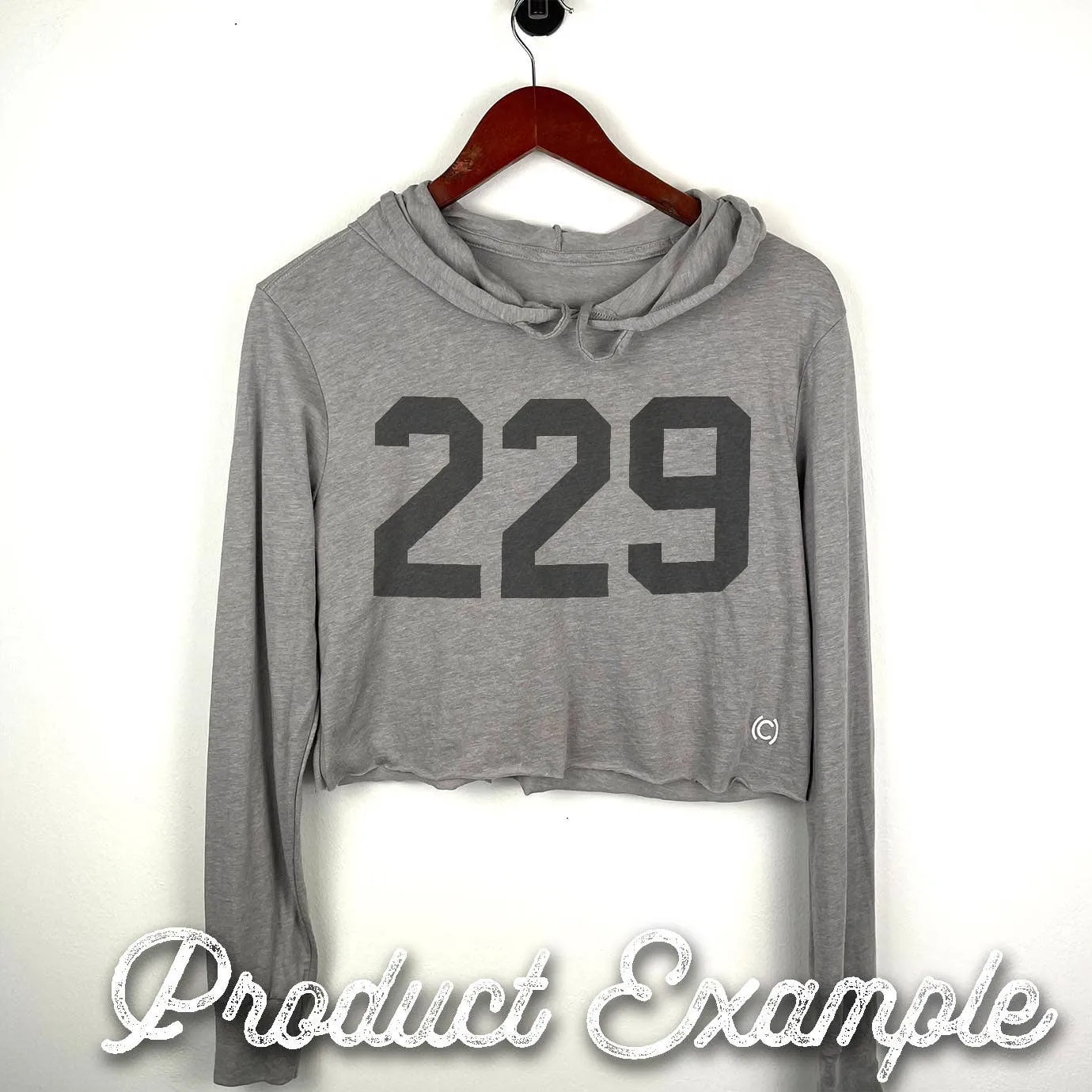 CROP LIGHT HOODIE -STL: Heather Grey / Medium