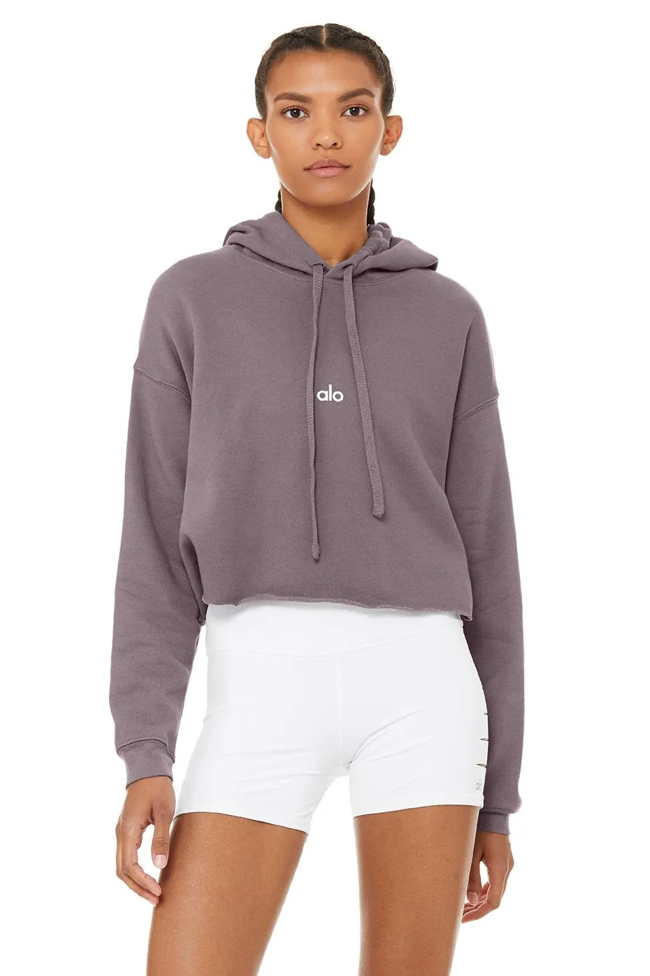 Cropped Graphic Hoodie