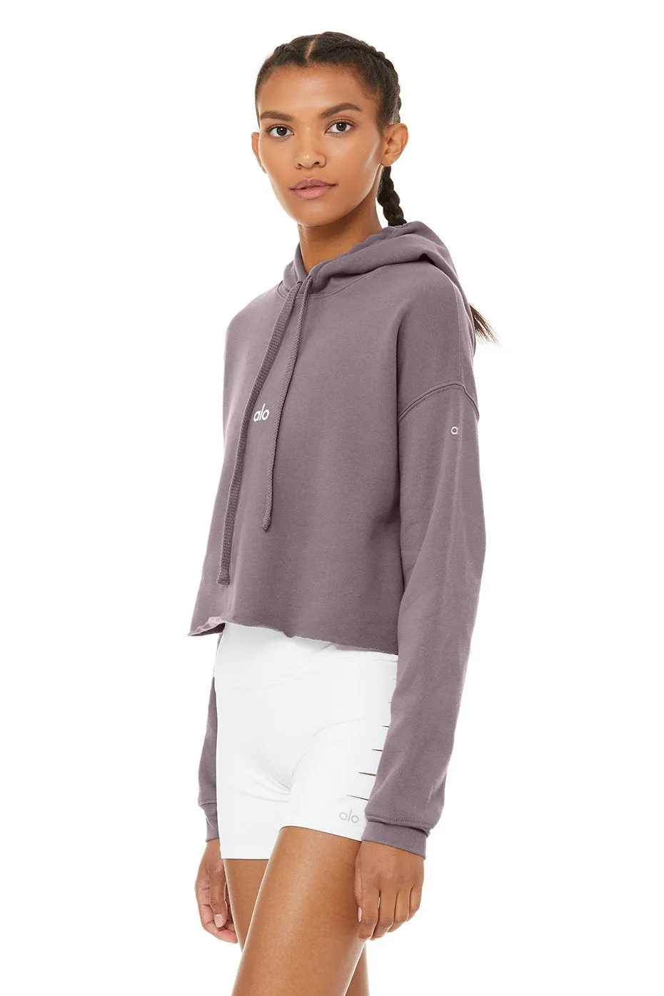 Cropped Graphic Hoodie