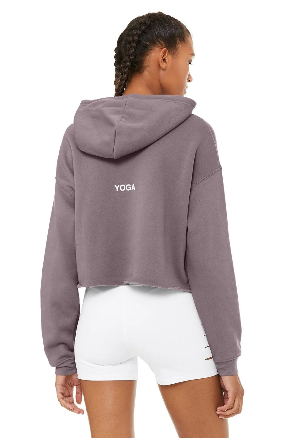 Cropped Graphic Hoodie