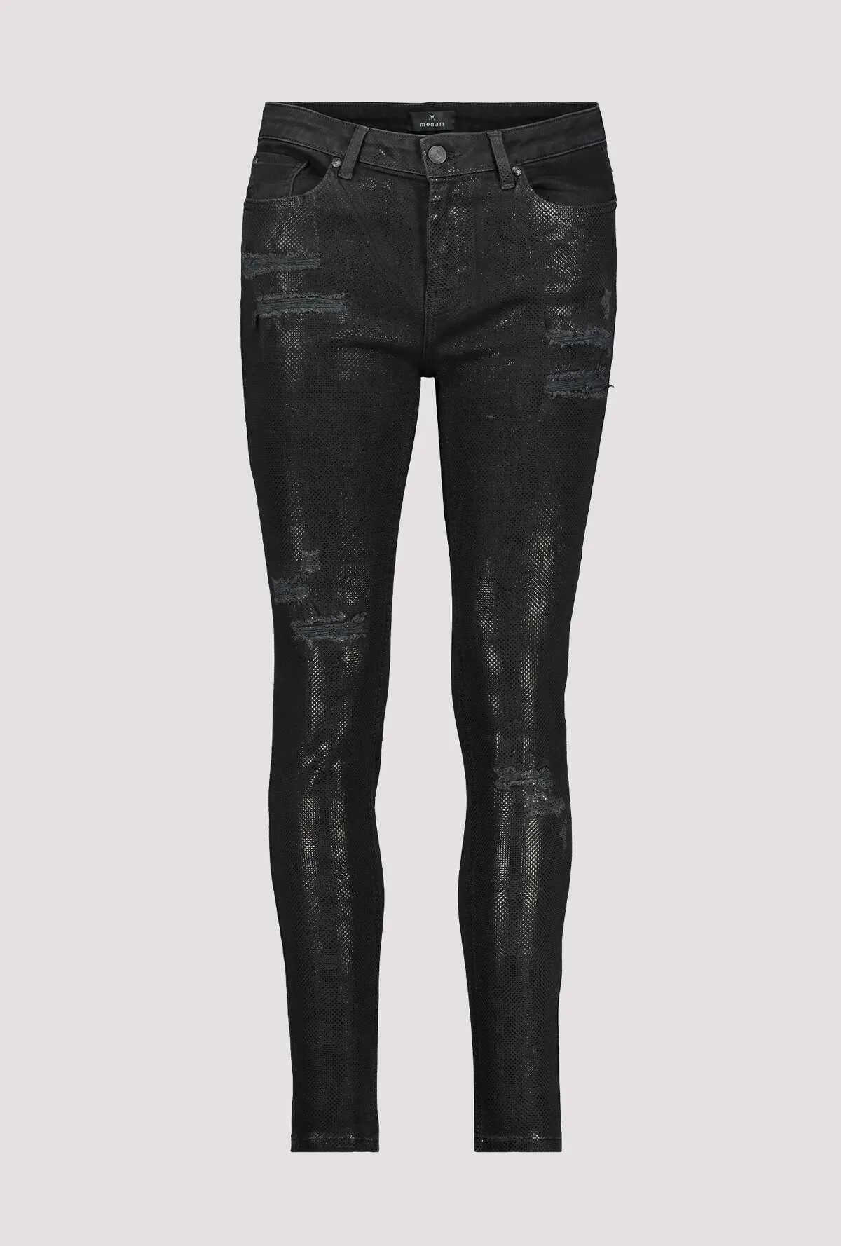 Distressed Coated Jean