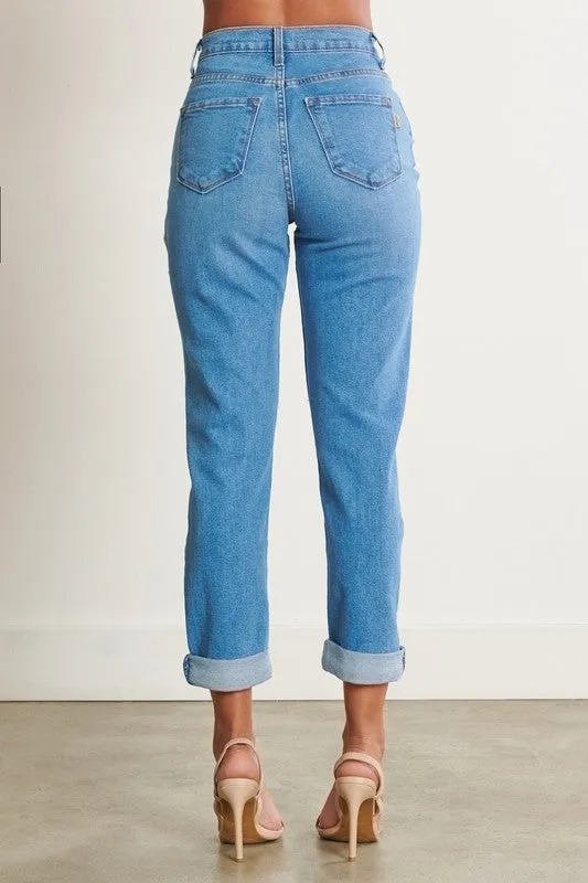 Distressed Mom Jeans