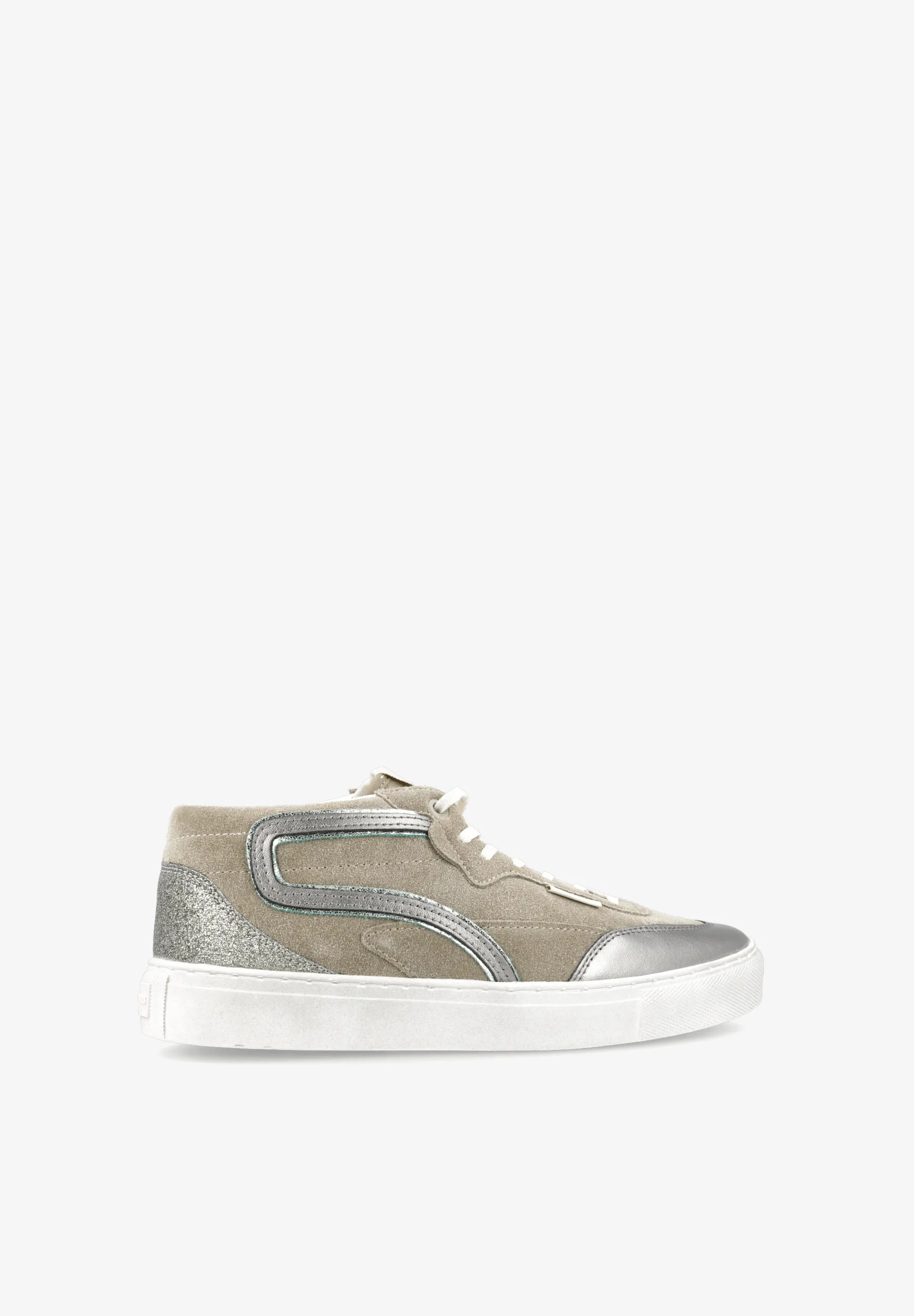 HIGH-TOP SNEAKERS WITH METALLIC DETAILS