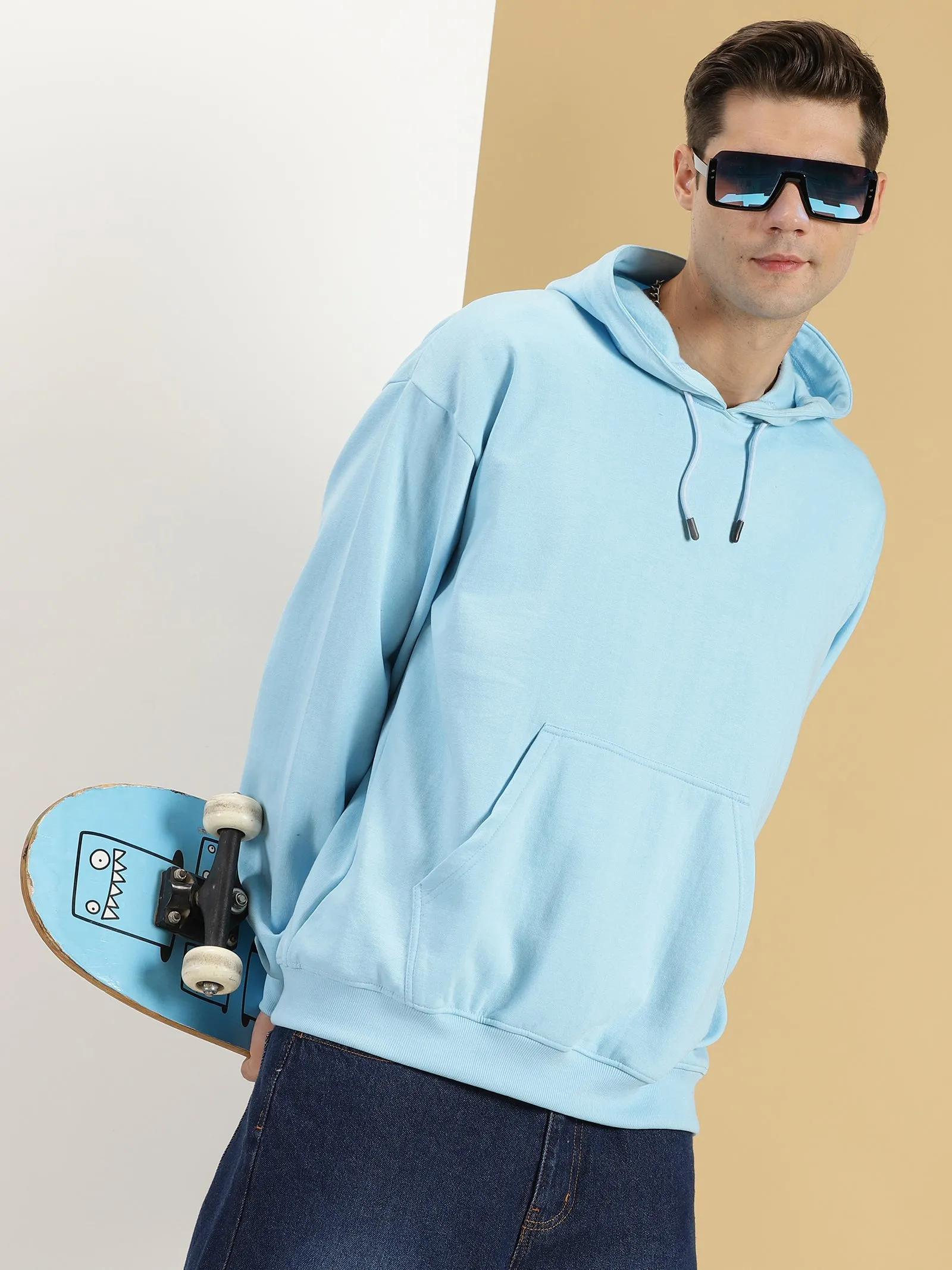 Ice Blue Oversized Hoodie