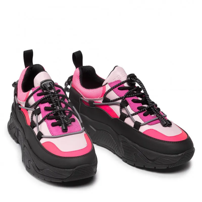 Iceberg - Black & Pink Chunky Trainers