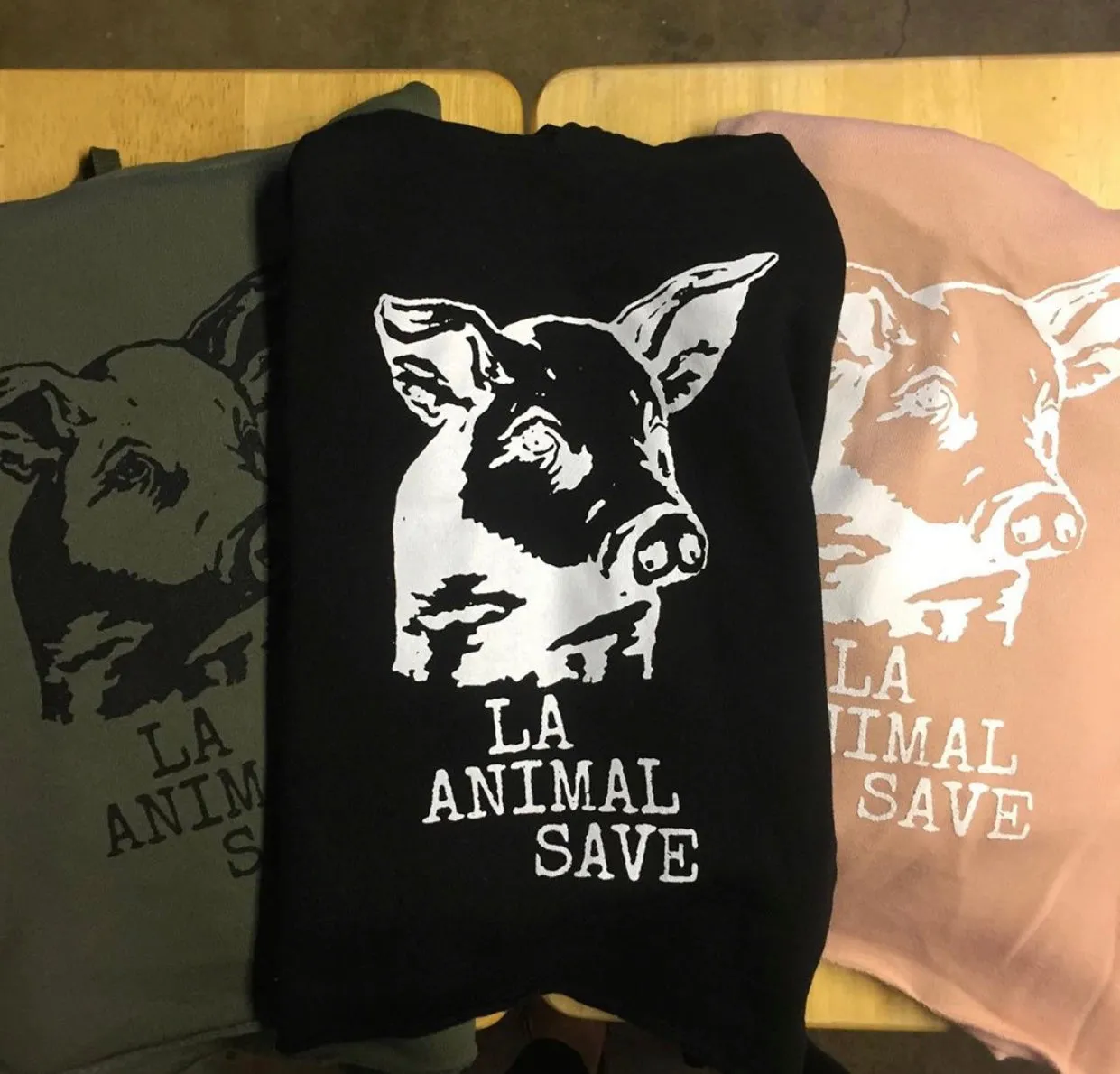 LA Animal Save Cropped Fleece Hoodie