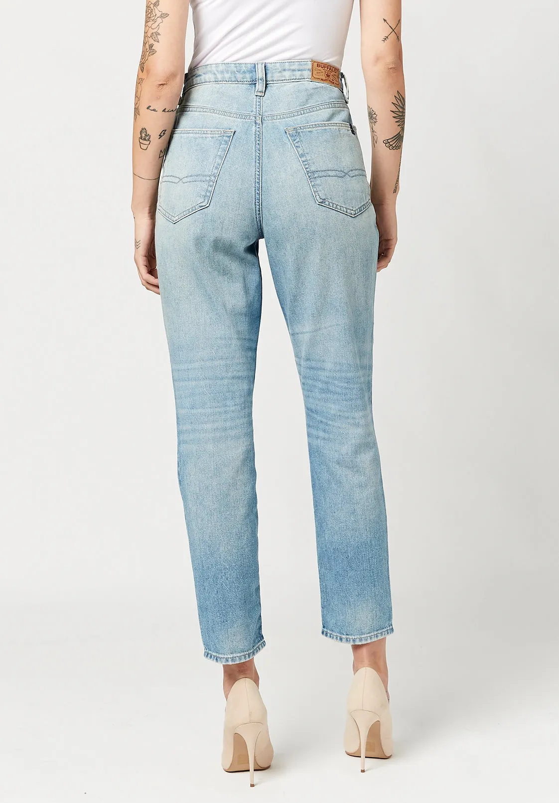 Margot Mom Jeans in Faded and Worn  - BL15729