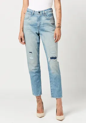 Margot Mom Jeans in Faded and Worn  - BL15729