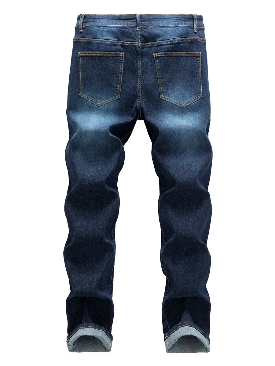 Men's Fashion Stretch Ripped Jeans