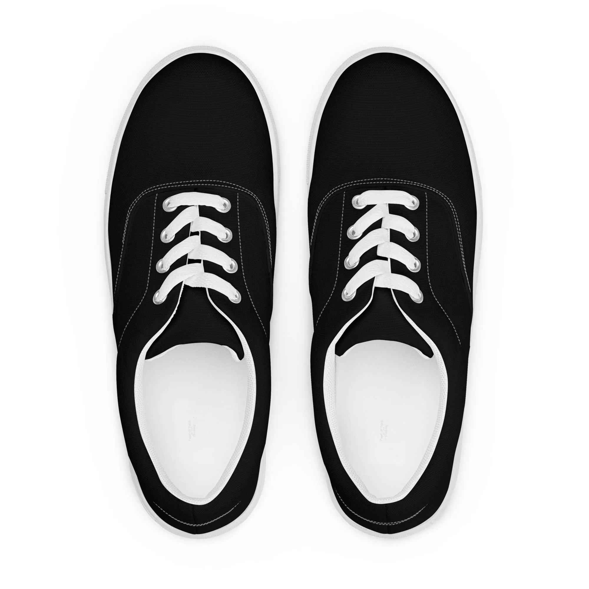 Men’s lace-up canvas shoes Black