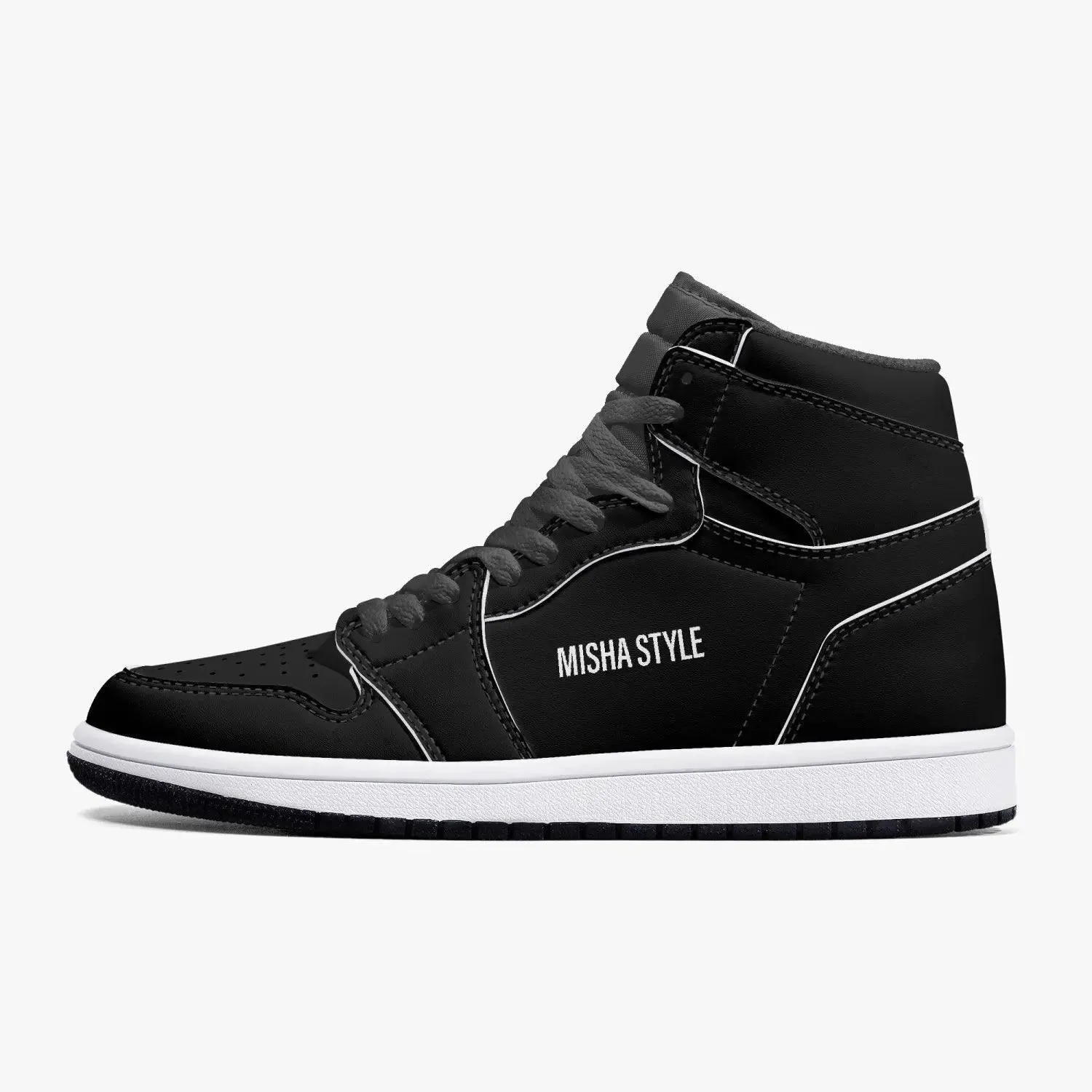 Misha Black High-Top Leather Sneakers