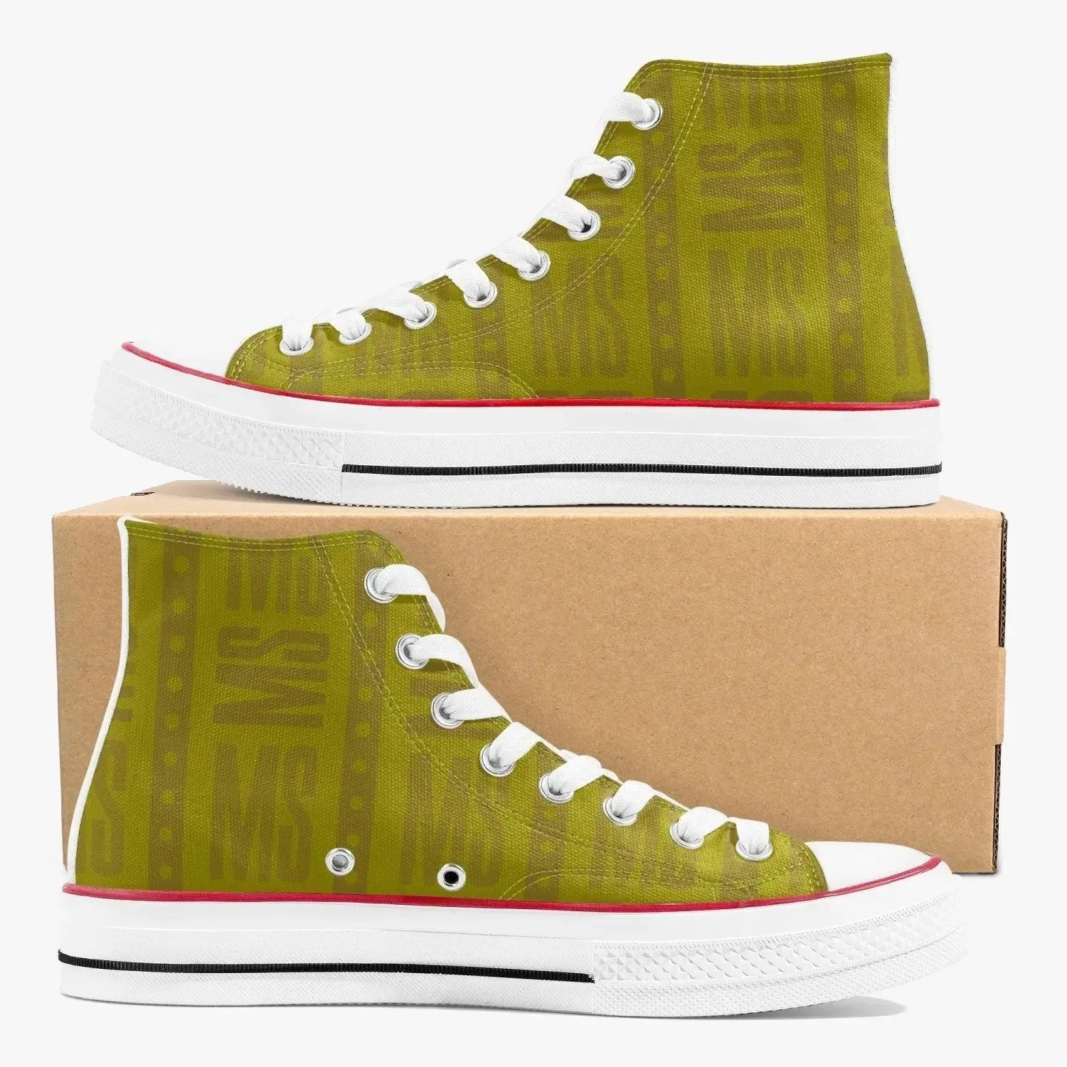 Misha High-Top Lady Canvas Shoes - Yellow