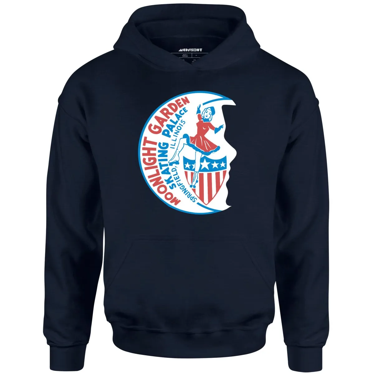 Moonlight Garden Skating Palace - Springfield, IL - Vintage Roller Rink - Unisex Hoodie