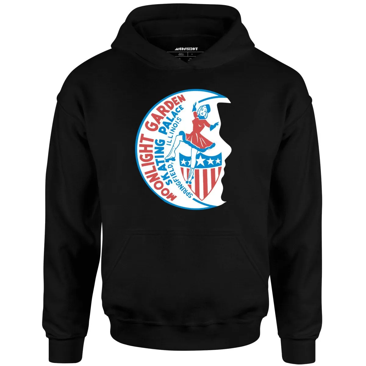 Moonlight Garden Skating Palace - Springfield, IL - Vintage Roller Rink - Unisex Hoodie