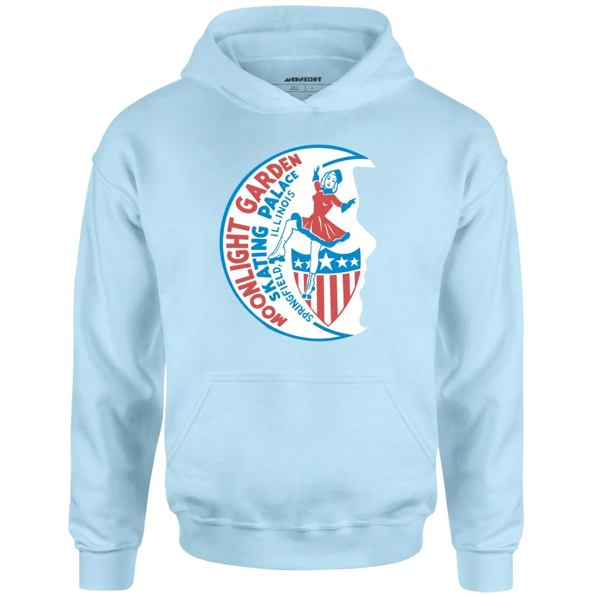 Moonlight Garden Skating Palace - Springfield, IL - Vintage Roller Rink - Unisex Hoodie