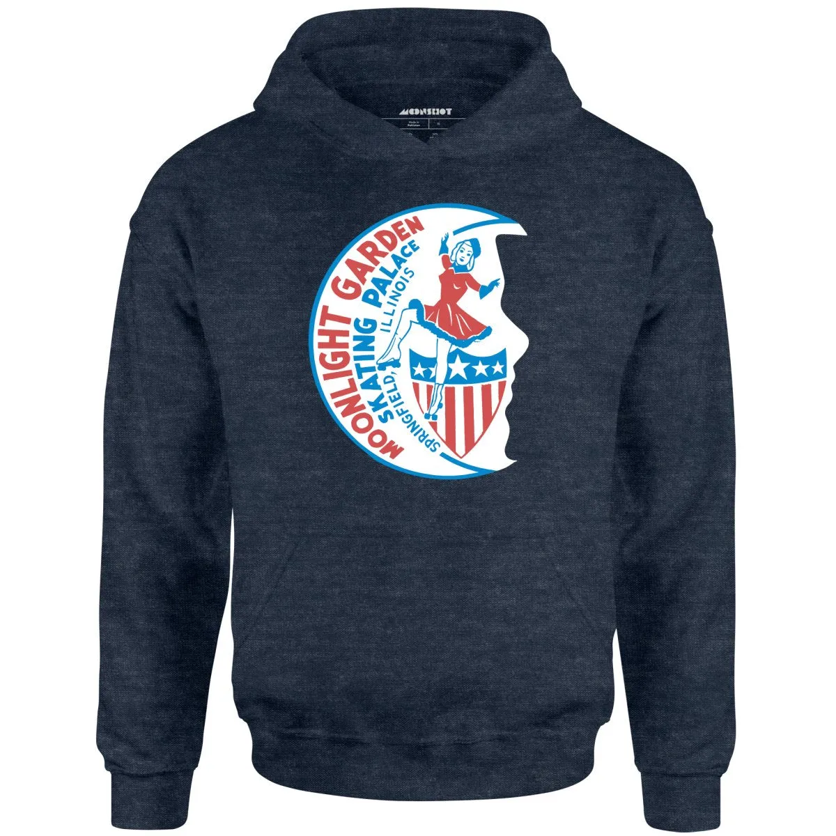 Moonlight Garden Skating Palace - Springfield, IL - Vintage Roller Rink - Unisex Hoodie