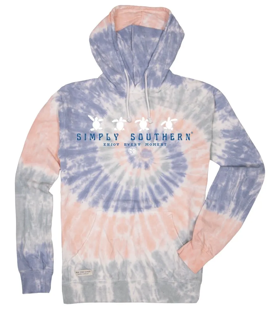 Nature Moon Sea Turtle Pastel Tie Dye Hoodie