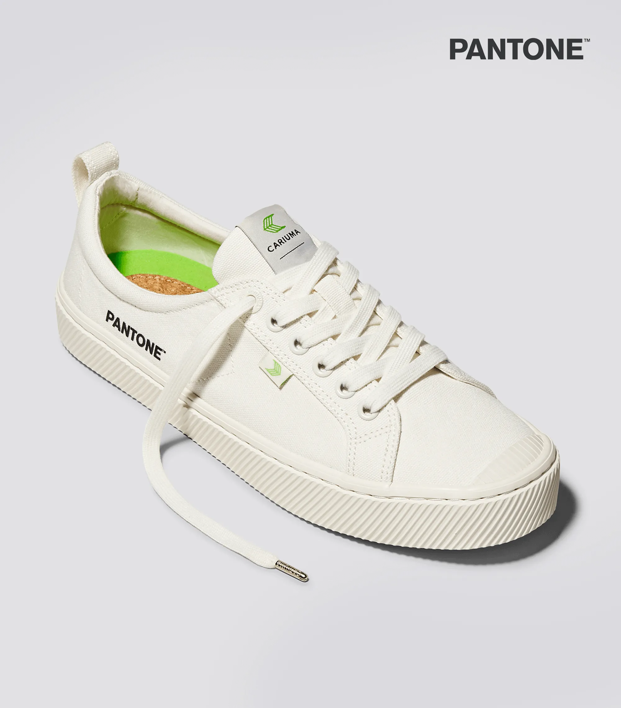 OCA Low Pantone Snow White Canvas Contrast Thread Sneaker Men