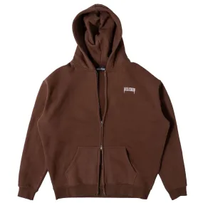 OVERSIZED LUX "SIMPLE" ZIP UP - BROWN