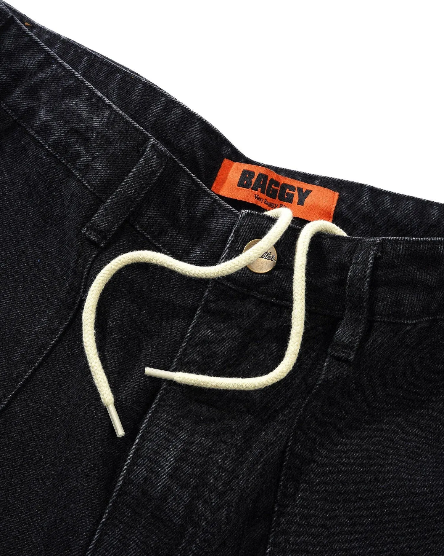 Patch Pocket Faded Black Jeans