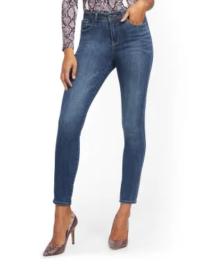 Perry High-Waisted Super-Skinny Jeans - Blue Hustle