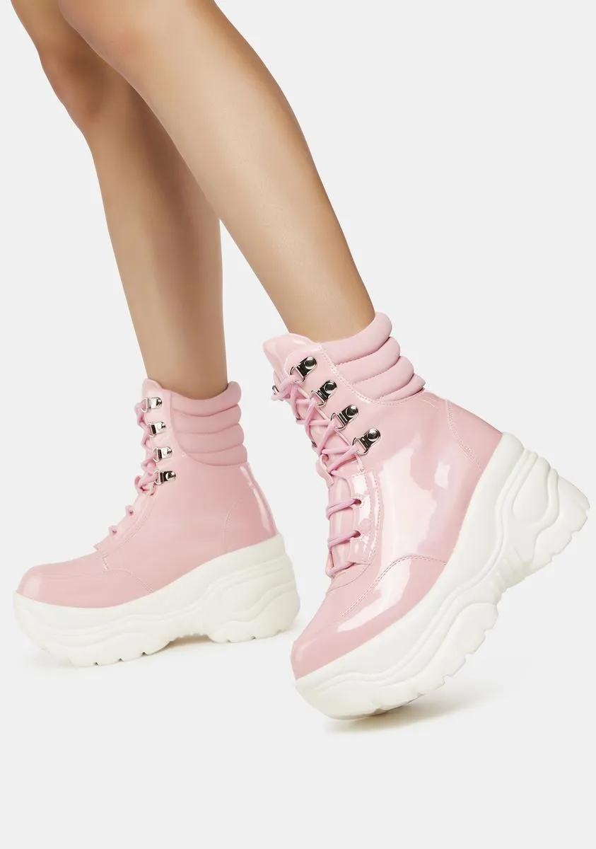 Pink Matrixx Hi Platform Sneakers