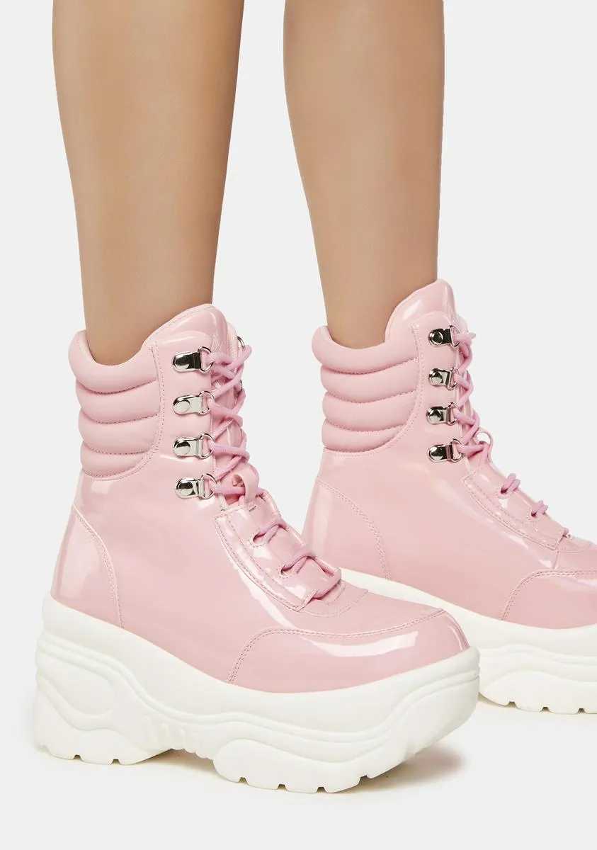 Pink Matrixx Hi Platform Sneakers