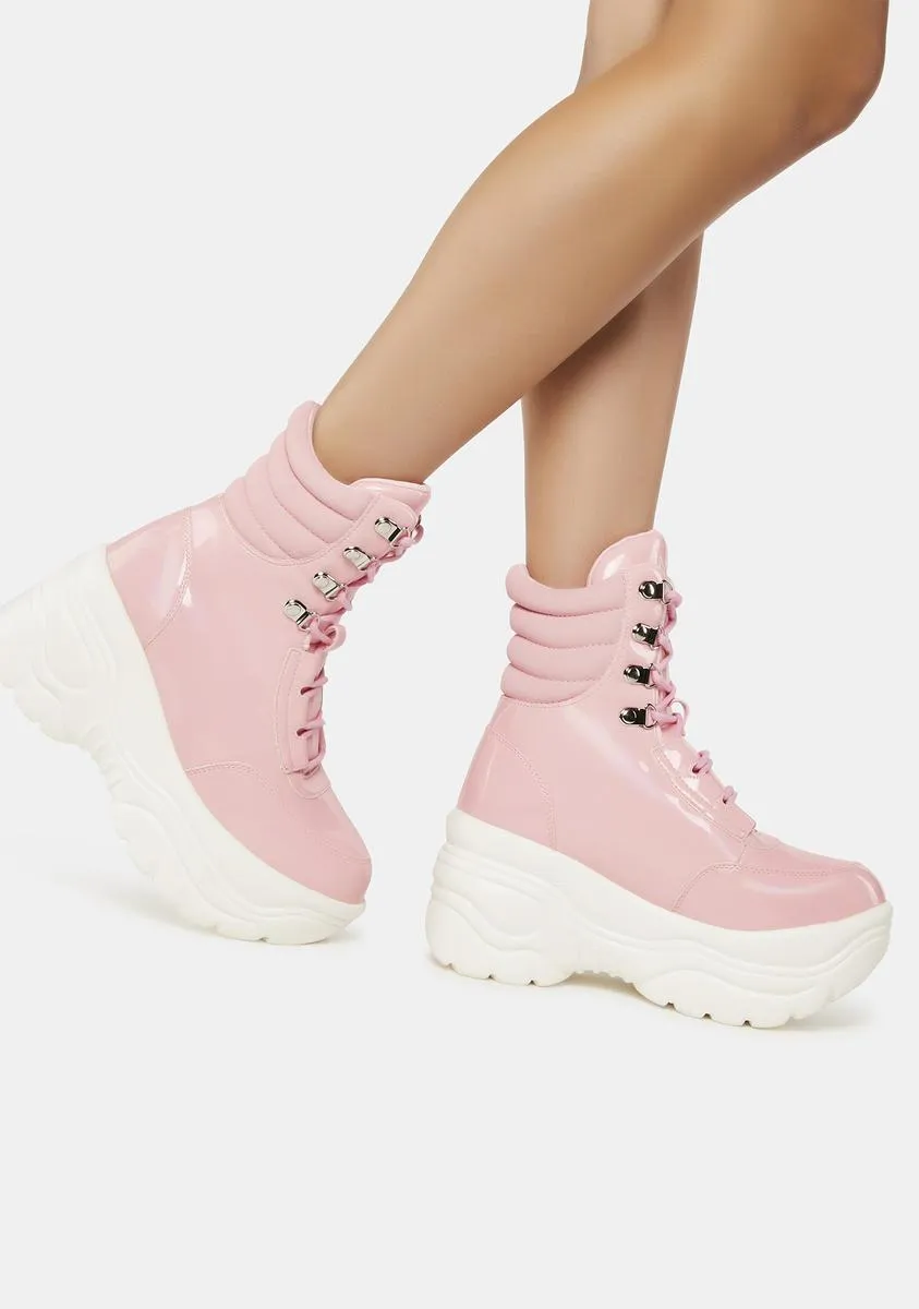 Pink Matrixx Hi Platform Sneakers