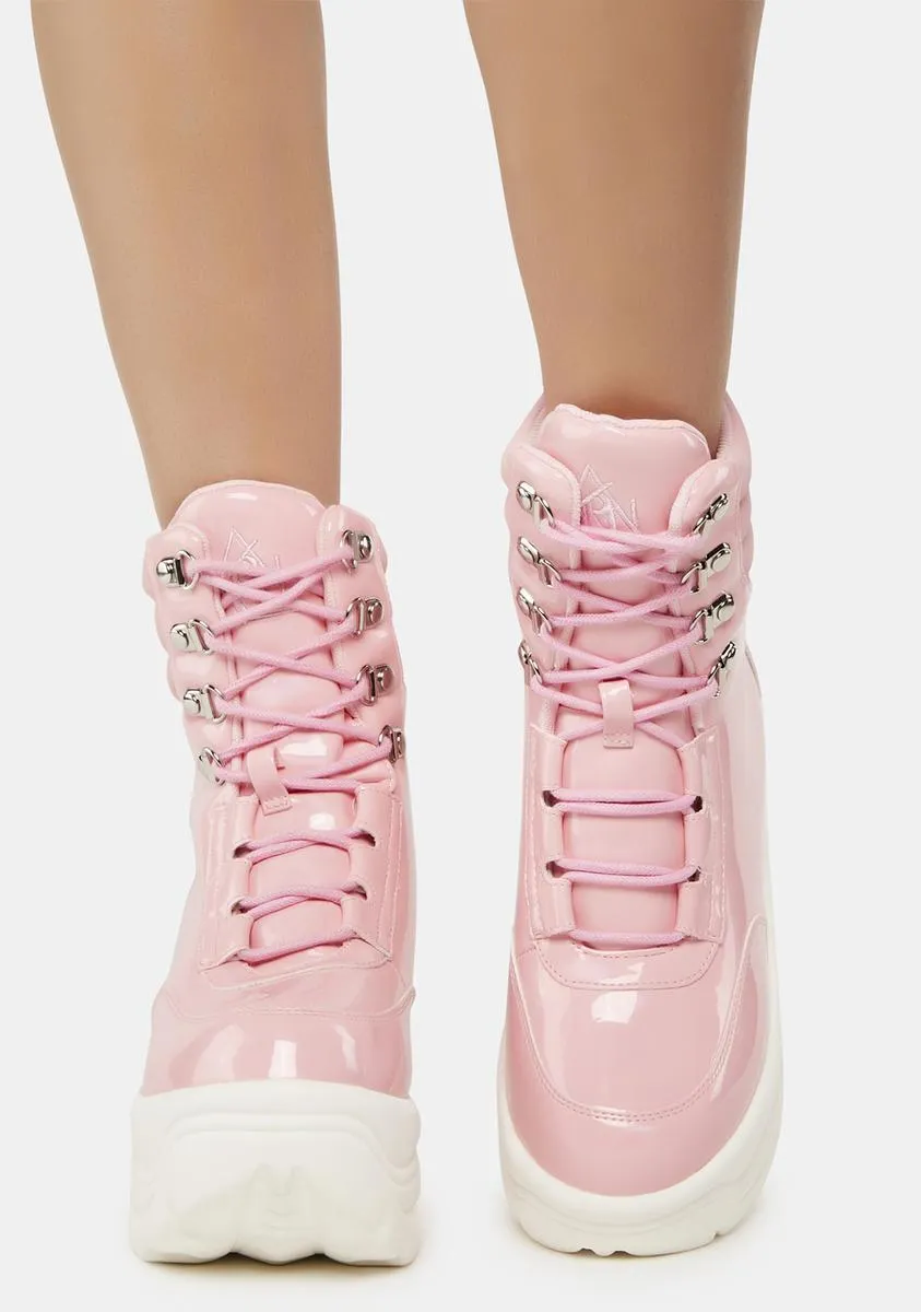 Pink Matrixx Hi Platform Sneakers