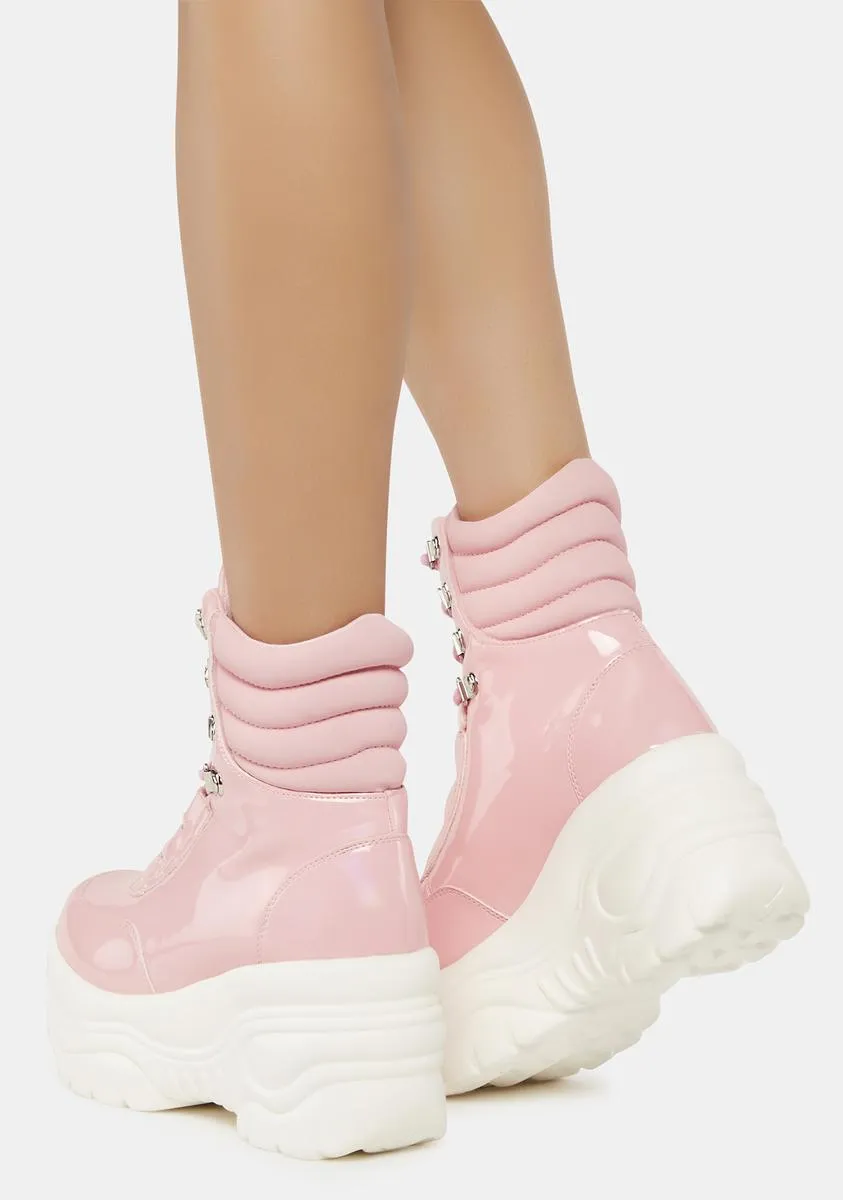 Pink Matrixx Hi Platform Sneakers